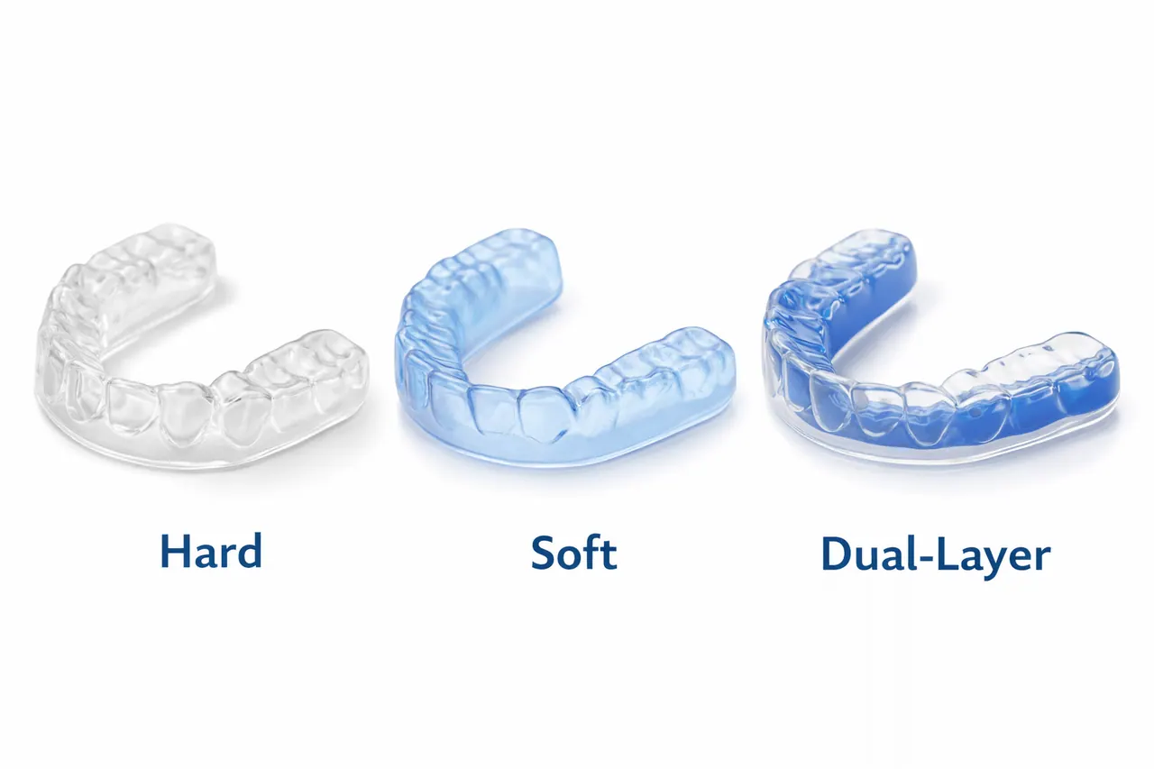 Relaxation splint — protecting teeth and joints in bruxism treatment.
